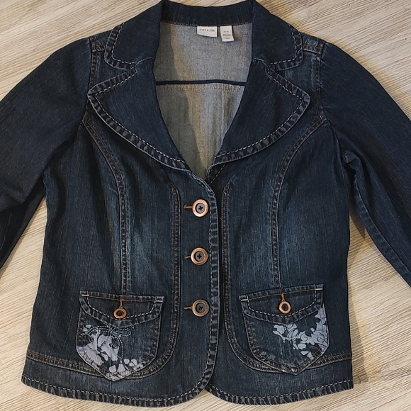 Venezia Jackets & Blazers - VENEZIA Denim Jacket with Decorative Pockets 3/4" Sleeves. Size 14/16